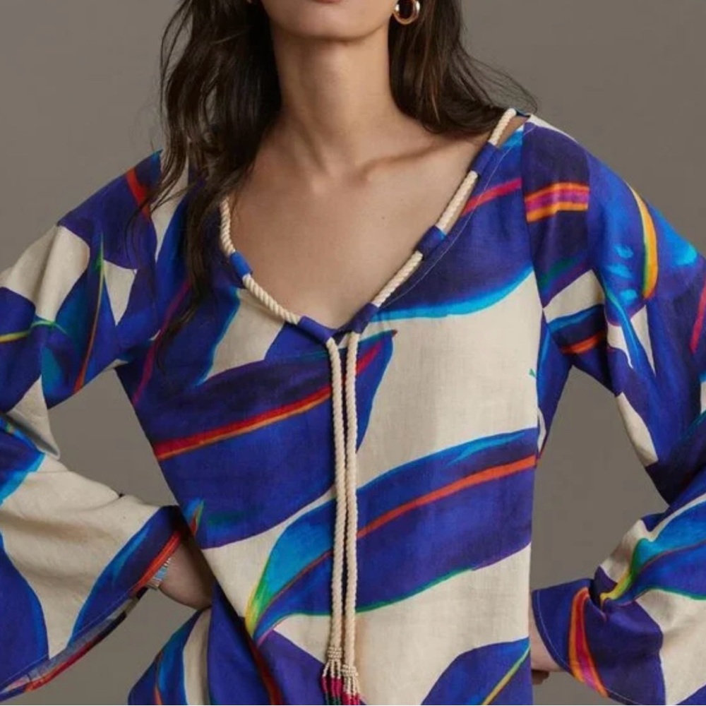 FARM Rio Multicolor V-Neck Top